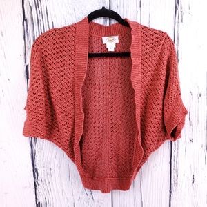 Talbots Crocheted  Short Shrug Style Sweater S/M